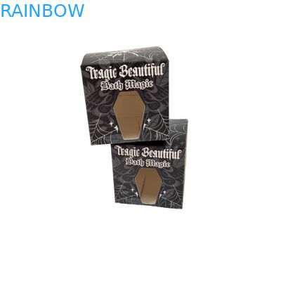 Scatola di carta nera quadrata su misura di alta qualità con vetrina frontale vuota speciale Imballaggio alimentare Scatola regalo in cartone bianco