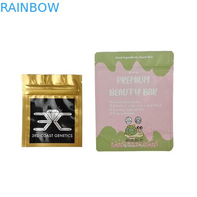 Finitura lucida finestrino frontale sacchetto Mylar per fiori di caramelle sacchetto ziplock antiodore sacchetto stand up