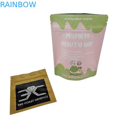 Finitura lucida finestrino frontale sacchetto Mylar per fiori di caramelle sacchetto ziplock antiodore sacchetto stand up