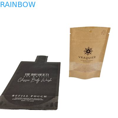 Sacchetti di sigillo a cura di Mylar, a prova d'odore, di foglio metallico piatto, sacchetto di vetro ghiacciato, con buco a tre lati