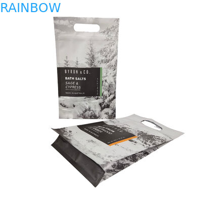 Bottom Gusset Plastic Zip Bag Plastic Square Flat Bottom Bag Food Packaging Side Seal Pet Food Bag Con Manico