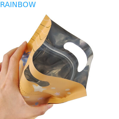 Bottom Gusset Plastic Zip Bag Plastic Square Flat Bottom Bag Food Packaging Side Seal Pet Food Bag Con Manico