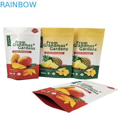 Logo personalizzato carta Kraft Stand Up sacchetto di qualità alimentare biodegradabile sacchetti antiodore con logo