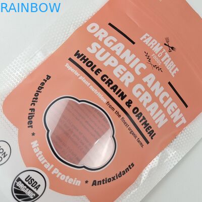 Logo personalizzato Imballaggio alimentare Antiodore Zip Self Seal Borse Stand Up Mat Finish Effetto metallico Stampato Stand Up Zippe