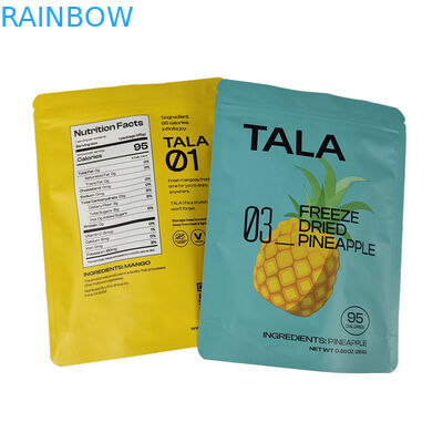 Stampa su misura di plastica Stand Up Snack Mango Ananas Frutta secca Sacchetti Mylar ricapsulabili