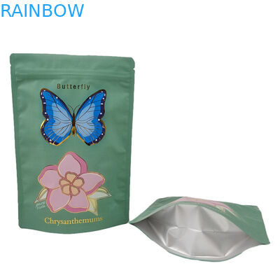 Sacchetti Mylar ri-chiudibili personalizzati con cerniera di stampa digitale con confezione di caramelle gommose