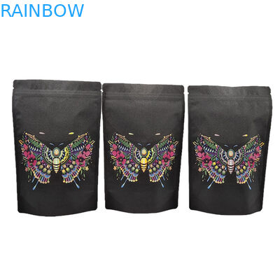 Borsa di imballaggio in carta kraft ecologica personalizzata all'ingrosso con sacchetti Mylar resealabili per polvere di proteine di spezie