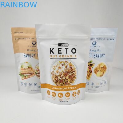 Borse di plastica con chiusura a zip stampate su misura Borsa Mylar per caffè tè dolci barrette di cioccolato imballaggio alimentare borsa Mylar