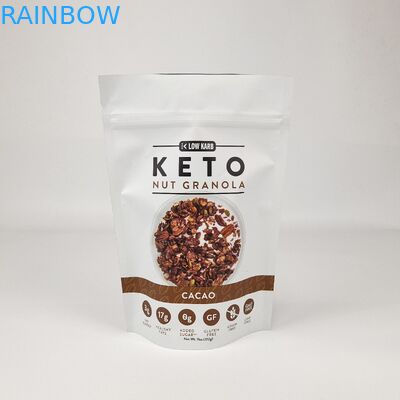 Logo stampato su misura in foglio di alluminio di qualità alimentare imballaggio commestibile ricapsulabile antiodore antiumidità sacchetto stand up