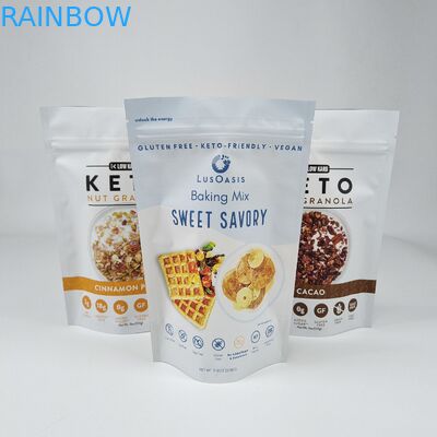 Logo stampato su misura in foglio di alluminio di qualità alimentare imballaggio commestibile ricapsulabile antiodore antiumidità sacchetto stand up