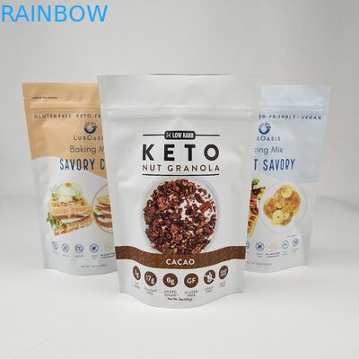 Stampa personalizzata Sacchetto di imballaggio in plastica sigillato termicamente per caramelle di nocciola cioccolato tè caffè imballaggio stand up bag