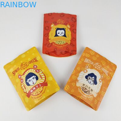 Al dettaglio Logo personalizzato Sacchetti in piedi a prova di odore Imballaggio alimentare Doypack Zipper Sacchetti di plastica con finestra