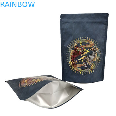 Low MOQ Custom Stand Up Zipper Coffee Bag Foil di alluminio ricapsulabile sacca Mylar per proteine in polvere di spezie di caffè