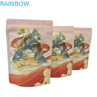 Borsa a misura con cerniera per alimenti in foglio di alluminio Soft Touch Mylar Bag per frutta secca Snack Candy