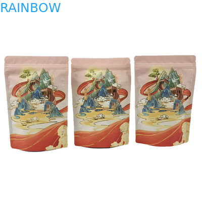 Borsa a misura con cerniera per alimenti in foglio di alluminio Soft Touch Mylar Bag per frutta secca Snack Candy