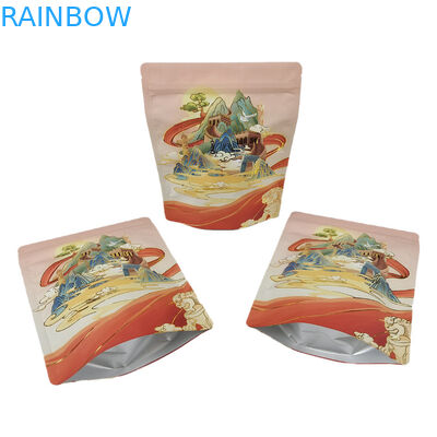 Borsa a misura con cerniera per alimenti in foglio di alluminio Soft Touch Mylar Bag per frutta secca Snack Candy