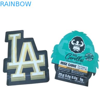 Stampato su misura 3.5g Unico speciale taglio a stampa a stampo irregolare sacchetti di Mylar sigillati 8 ° antiodore sacchetto speciale Cali Mylar