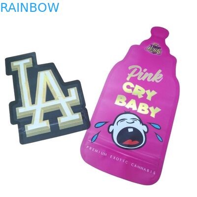 Stampato su misura 3.5g Unico speciale taglio a stampa a stampo irregolare sacchetti di Mylar sigillati 8 ° antiodore sacchetto speciale Cali Mylar