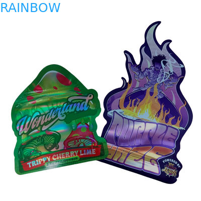 Borsa Touch Soft Matte stampata su misura 3.5g Borse Mylar Digital Printed Holographic Die Cut Mylar