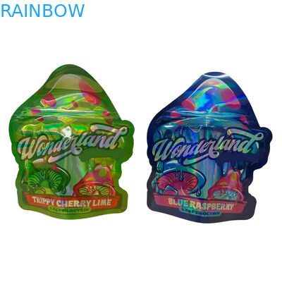 Borsa Touch Soft Matte stampata su misura 3.5g Borse Mylar Digital Printed Holographic Die Cut Mylar