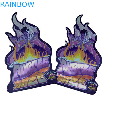 Borsa Touch Soft Matte stampata su misura 3.5g Borse Mylar Digital Printed Holographic Die Cut Mylar