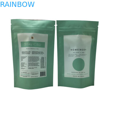 Matte stampato sacchetto di imballaggio chiudibile con cerniera di zip blocco di plastica bagno di sale corpo scrub in piedi sacchetto con cerniera