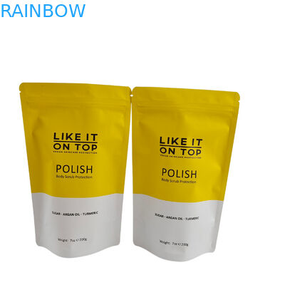 Matte stampato sacchetto di imballaggio chiudibile con cerniera di zip blocco di plastica bagno di sale corpo scrub in piedi sacchetto con cerniera