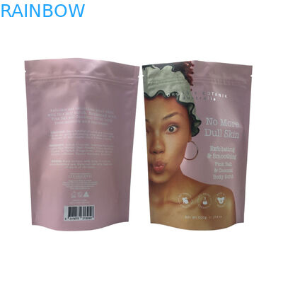 Chiusura a cerniera riciclabile Borsa in posizione eretta Fogli di alluminio Pulito per il corpo Goditi il bagno Spa Immersione sale marino imballaggio in plastica biodegradabile