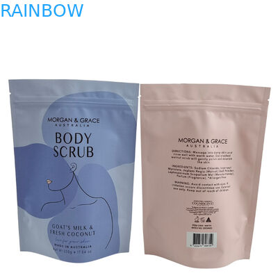Spa Bagno Soak Scrub Sacchetto di sale Sacchetto di plastica con cerniera in piedi Sapone di sale marino Bagni di imballaggio di prodotti da bagno