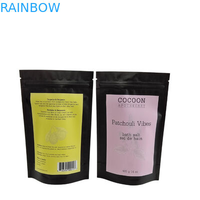 Spa Bagno Soak Scrub Sacchetto di sale Sacchetto di plastica con cerniera in piedi Sapone di sale marino Bagni di imballaggio di prodotti da bagno