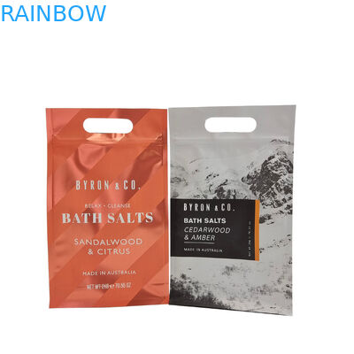 Spa Bagno Soak Scrub Sacchetto di sale Sacchetto di plastica con cerniera in piedi Sapone di sale marino Bagni di imballaggio di prodotti da bagno