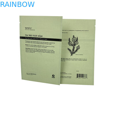 Imballaggio personalizzato Sacchetti in foglio di alluminio di plastica biodegradabile impermeabile Chiusura a cerniera piatta per caffè