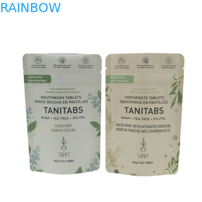 Borse per imballaggio alimentare biodegradabili Stand up Plastic Zipper Aluminium Foil Packaging Custom Matte Bags Biodegradable