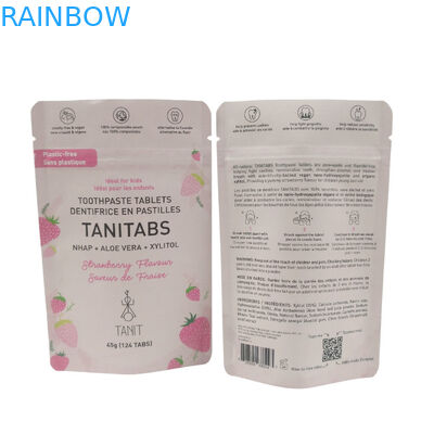 Borse per imballaggio alimentare biodegradabili Stand up Plastic Zipper Aluminium Foil Packaging Custom Matte Bags Biodegradable