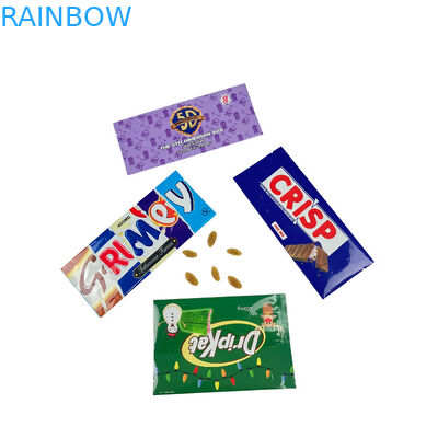 Food Back Side Seal Bag Snack Candy Packaging Chocolate Candy Bar Wrapper Personalizzato Middle Side Seal Candy Bags