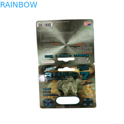 Imballaggio orso gommoso maschile pillole di potenziamento sessuale bolle imballaggio carta carta