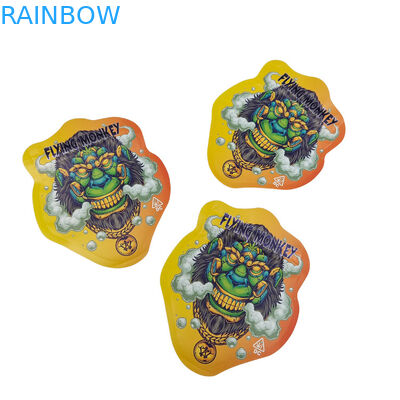 Forma stampata su misura Mini sacchetto Mylar 1g 3.5g 7g 14g 28g Funghi Bambino resistente all'odore Soft Touch Proof Cali Pack Sacchetto Mylar