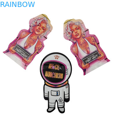 Borsa per stampa su misura Mylar Proof odor Stand Up Bag Candy Food Packaging 3.5g Mylar Ziplock Bag With Window