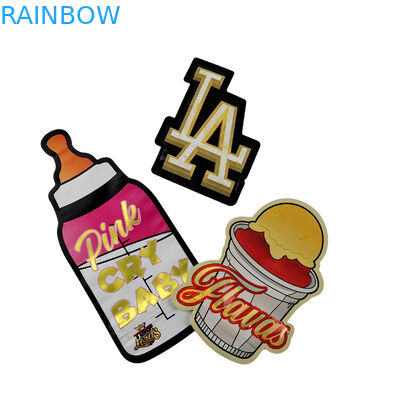 3.5g imballaggio personalizzato e stampa del logo speciale unico a forma interna stampato olografico a stampa stampata sacchetto Mylar