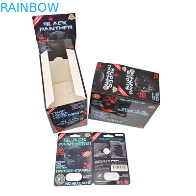 Al dettaglio miele di rinoceronte in oro stampato segreto miracolo miele cartone cartaceo 3d scatola di visualizzazione sacchetti di miele imballaggio