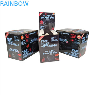 Disegno personalizzato Black Bull Rhino Honey 2023 Hot Sell Rhino Pills Custom Paper Card Display Box Per l'imballaggio delle pillole Rhino