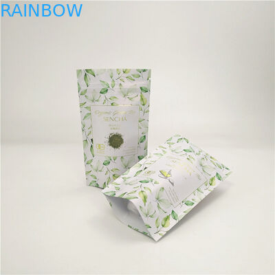 co amichevole con 3 lati di carta kraft sigillata termicamente riciclare il logo nero stampato in piccoli sacchetti di carta da 5 grammi