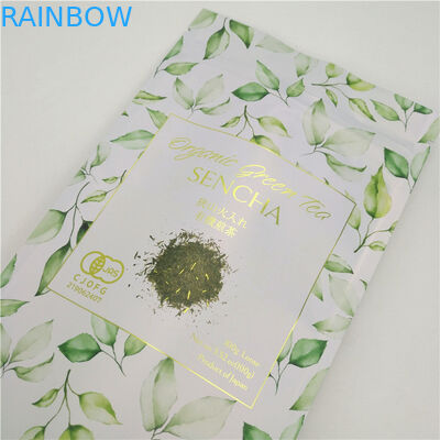 co amichevole con 3 lati di carta kraft sigillata termicamente riciclare il logo nero stampato in piccoli sacchetti di carta da 5 grammi