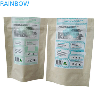 Sacchetti di foglio d'argento in piedi con Doy Pack Design per l'imballaggio di gomma per il corpo del caffè