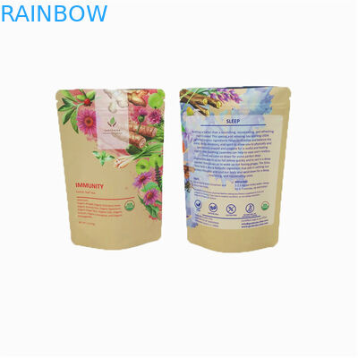 Sacchetto da tè personalizzato con ziplock di foglio di alluminio confezionamento del tè Stand up pouch sacchetto Mylar per il caffè