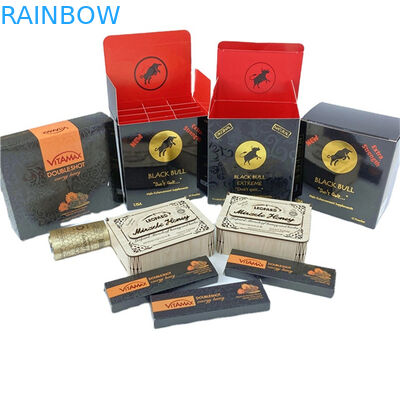 Hot Selling Rhino Honey Stampato Mini Pill Pouch Lenticular 3d card Rhino Display Box Sacchetti di miele Imballaggio