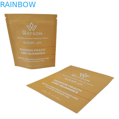 Ingrosso Eco-Friendly Biodegradable Kraft Paper Resealable Mylar Bags Digital Print PLA Bag antiodore con logo