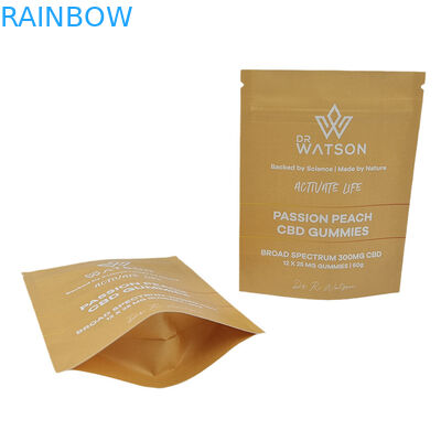 Ingrosso Eco-Friendly Biodegradable Kraft Paper Resealable Mylar Bags Digital Print PLA Bag antiodore con logo