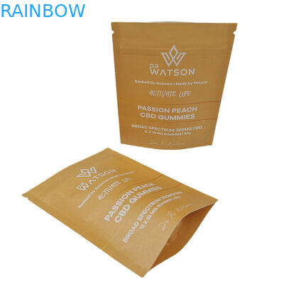 Ingrosso Eco-Friendly Biodegradable Kraft Paper Resealable Mylar Bags Digital Print PLA Bag antiodore con logo