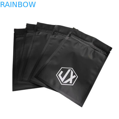 Matte nero trilaterale sigillo cavo USB sacchetti di imballaggio in plastica con cerniera